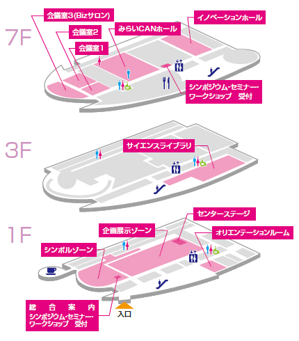 日本科学未来館フロアマップ